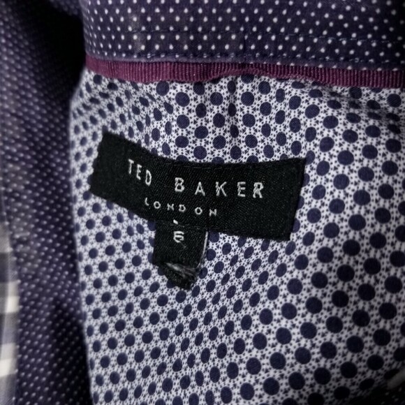 Ted Baker London Plaid Flip Cuff Long Sleeve Button Down Dress Shirt Mens XXL - Picture 2 of 8